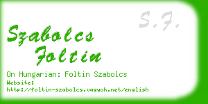 szabolcs foltin business card